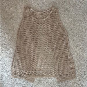 Crocheted-Knit Tank Top